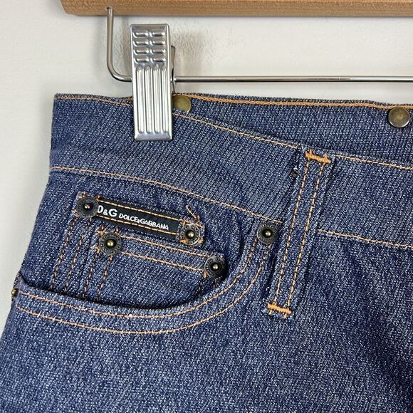 Dolce & Gabanna Straight Flare Jeans Retro Western 70s Y2K Size 26 low rise - Picture 4 of 14